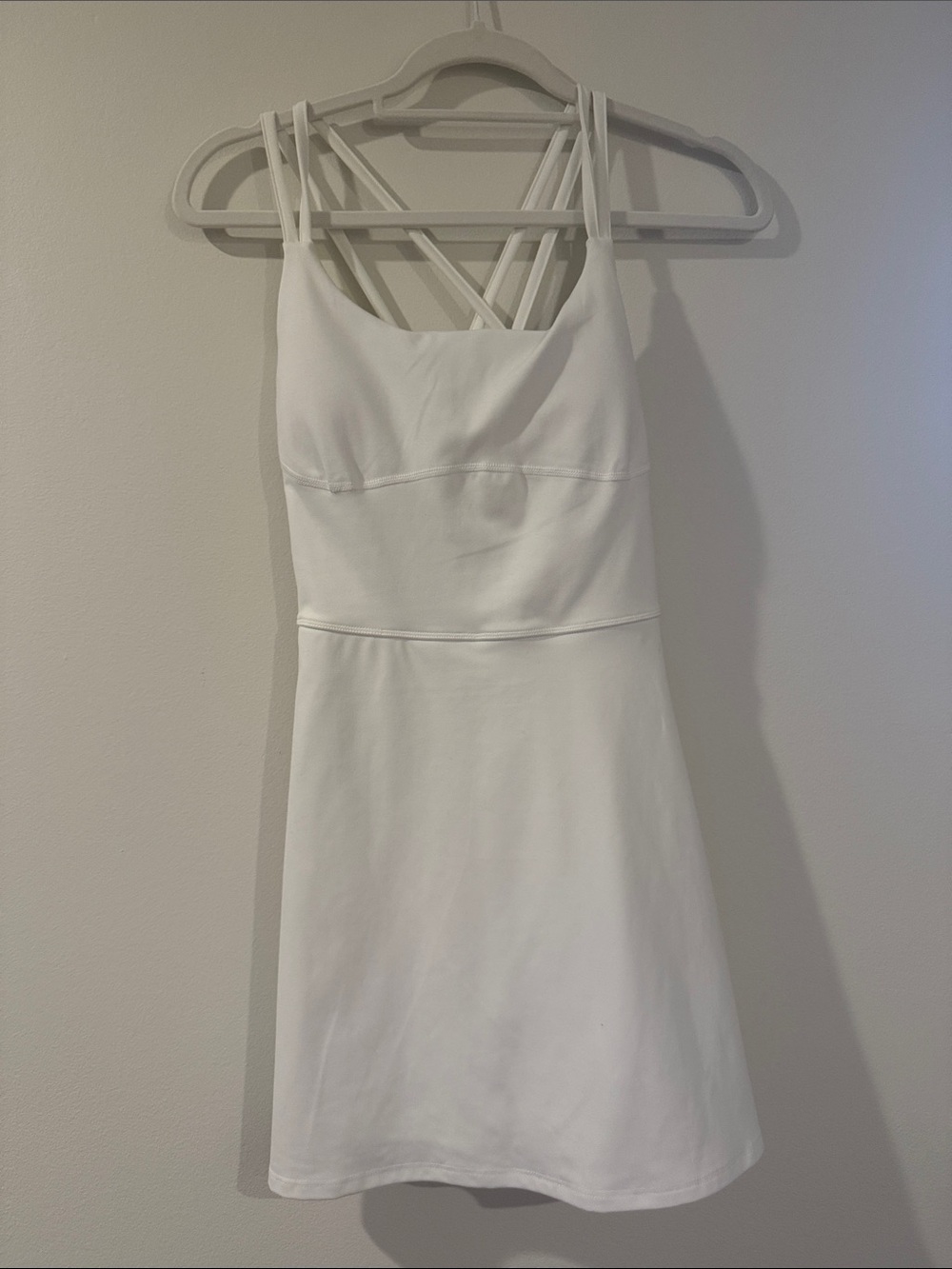 Kohl's White Strappy Mini Dress with Crisscross Back